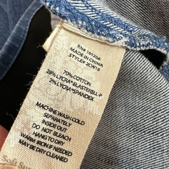 Soft Surroundings Hi-Rise Pull On Denim Jeans Womens Medium Casual Comfort - Picture 10 of 11